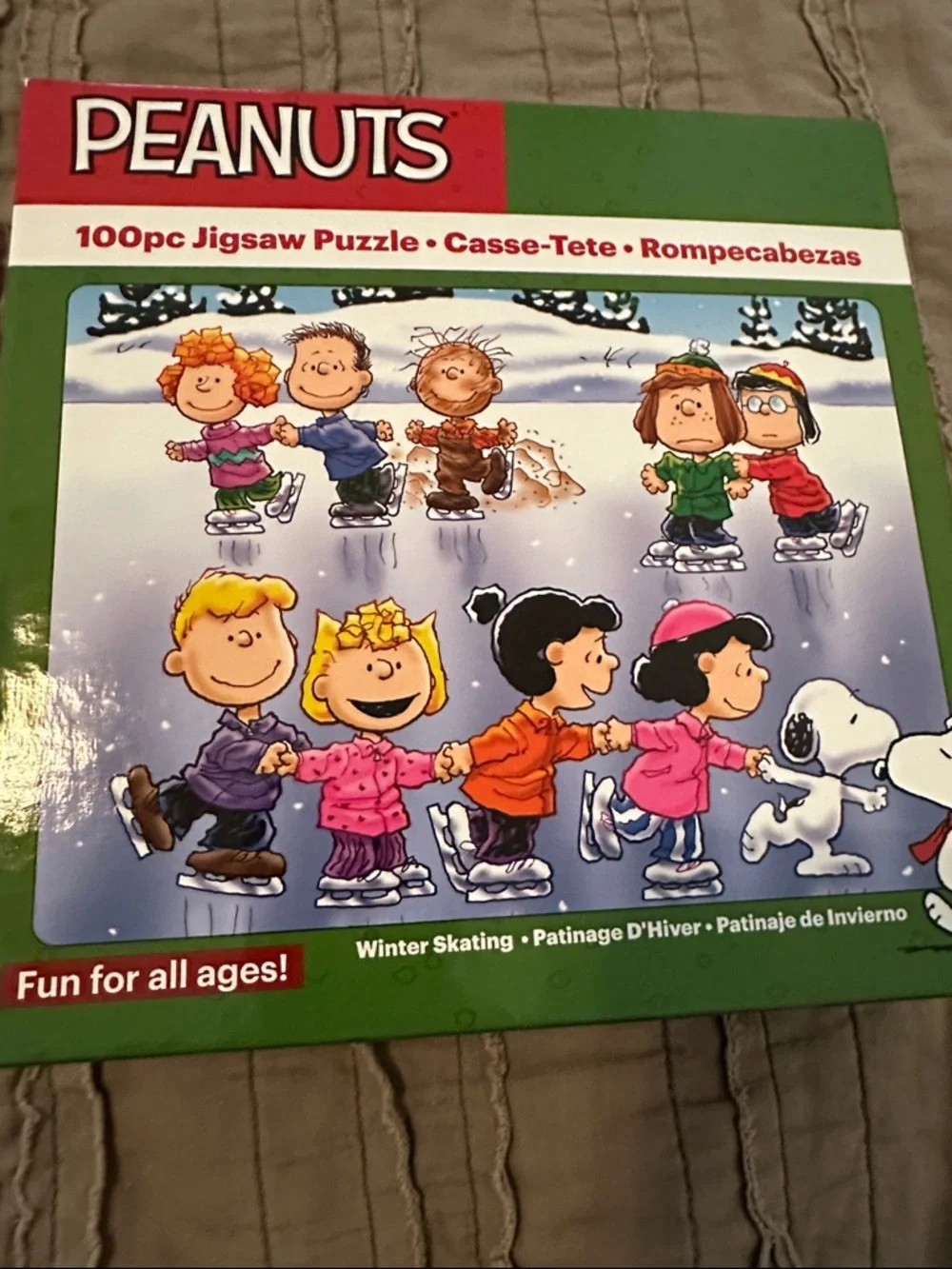 Peanuts Winter Skating Puzzle - NEW 100 pc